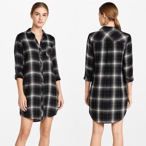 Rails Black and White Plaid Mini Dress